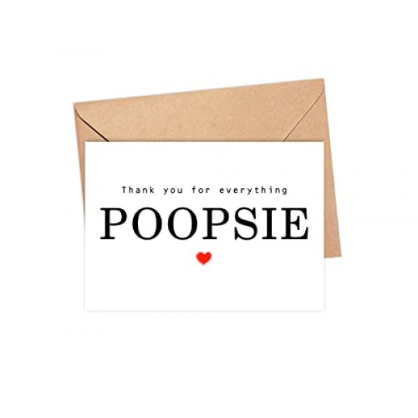 모든 것에 감사합니다 Poopsie 카드 - 감사 카드 - Poopsie 카드 - 아버지의 날 카드 - 그를 위한 카드 - 생일 축하 카드 - 기념일 - 메모 카드 - 모든 것에 감사합니다