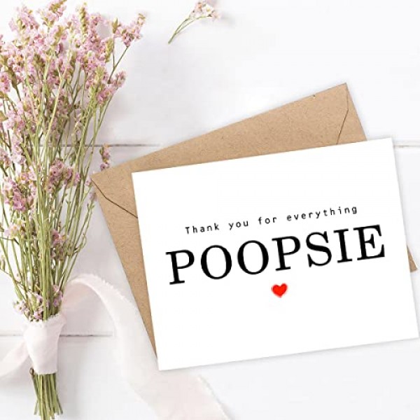 모든 것에 감사합니다 Poopsie 카드 - 감사 카드 - Poopsie 카드 - 아버지의 날 카드 - 그를 위한 카드 - 생일 축하 카드 - 기념일 - 메모 카드 - 모든 것에 감사합니다