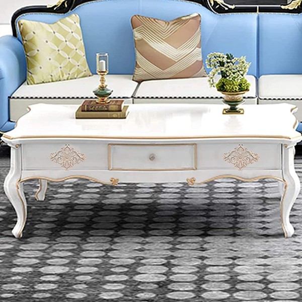 4 조각 나무 조각 코너 Onlay 아플리케 조각 가구 아플리케 조각 장식 아플리케 프레임 장식 벽 장식품 나무 아플리케 장식 Onlay 아플리케 프레임 1510.50.8 cm