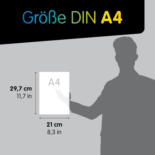 완벽한 ideaz • DIN-A4 색지 100장, 흰색, 130g/m², MADE IN GERMANY, Blue Angel 인증 DIN-A4 / 흰색