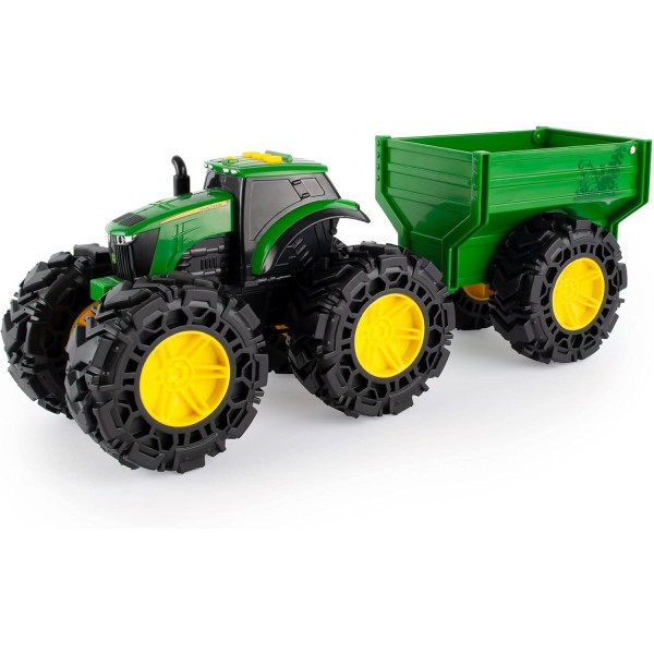 John Deere Kids 736 47353 조명 및 소리 트랙터와 왜건, 빨간색