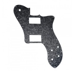 Musiclily Pro 15 홀 덮여 HH 기타 픽가드 멕시코 펜더 72 텔레 디럭스 스타일 일렉트릭 기타, 4플라이 블랙 펄