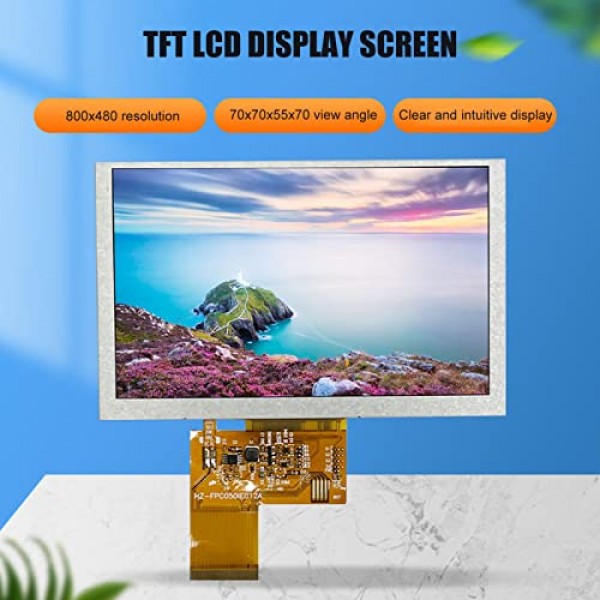 Changor TFT 터치 스크린 고휘도 사용하기 쉬운 TFT LCD 화면 800x480 다기능 5 인치 스마트 가전 제품