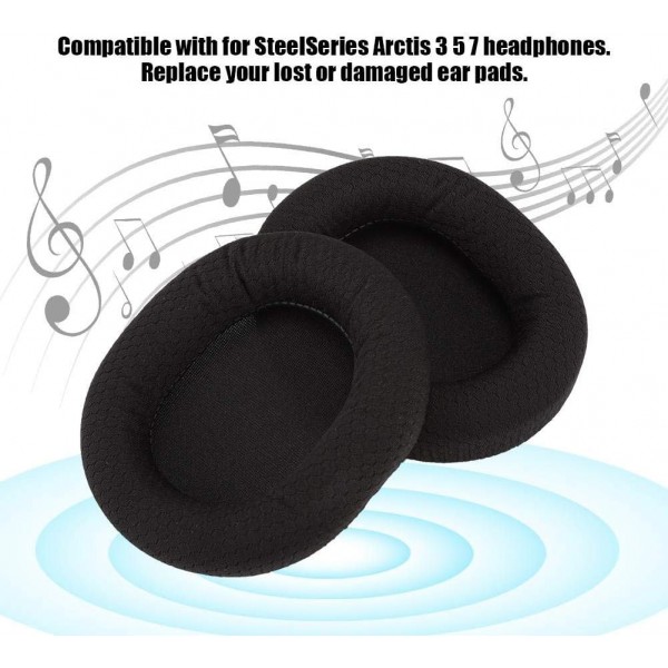 SteelSeries Arctis 3 5 7 이어 패드용 ASHATA 교체용 이어 패드 소프트 스폰지 쿠션 헤드셋 커버, 휴대용 교체용 이어 패드