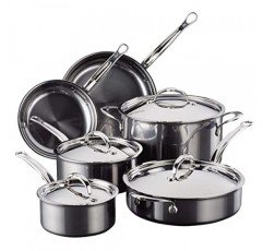 Hestan - NanoBond 컬렉션 - 티타늄 스테인레스 스틸 10피스 Ultimate 조리기구 세트 - 독소, PFAS 및 화학 물질이 없는 깨끗한 조리기구, 인덕션 쿡탑 호환
