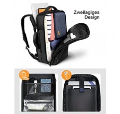 Inateck 40L 초대형 핸드 러기지 여행용 배낭 15.6-17 인치 노트북용 노트북 배낭, 위켄더 블랙용 비행 승인 배낭 캐빈 배낭