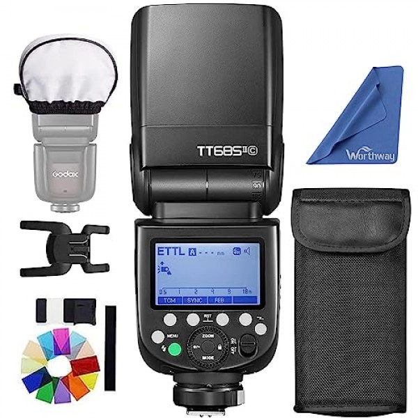 Canon용 Godox TT685II-C 카메라 플래시 스피드라이트, E-TTL 2.4G 무선 GN60 HSS, 여러 Canon 카메라와 호환되는 플래시
