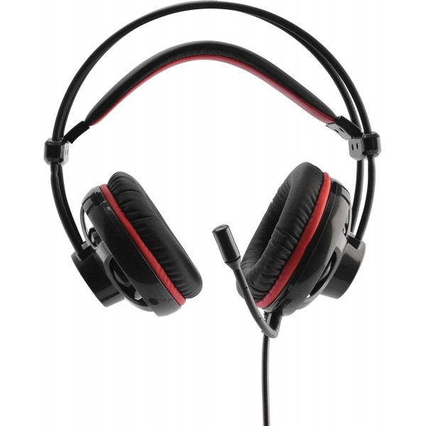 MR 게이밍 시리즈 MediaRange MRGS300 게임 5.1 서라운드 유선 헤드폰 블랙/레드