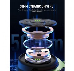 EKSA PC 헤드셋 및 Mikrofon, 게임용 헤드셋 및 소음 제거 마이크, 3,5mm 베이스 스테레오 사운드 PC용 PC 헤드셋 PS4 PS5 스위치 Xbox One 노트북 태블릿(E900, 녹색) Grün