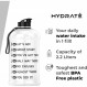 HYDRATE Tracker XL 저그 - 동기 부여 시간 표시가 있는 2.2리터 물병(2.2리터, 투명)