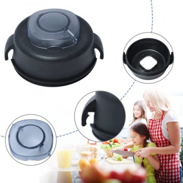 Vita-mix 64온스 하이 프로필 용기 블렌더 교체 부품(64온스 하이 프로필)과 호환되는 2부분 뚜껑 및 플러그