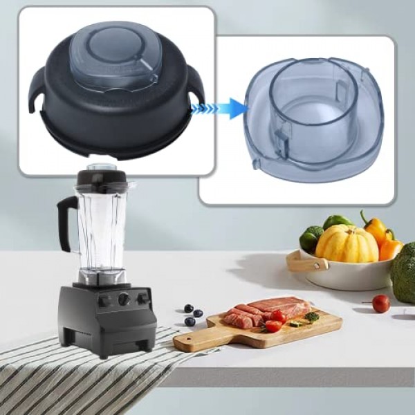 Vita-mix 64온스 하이 프로필 용기 블렌더 교체 부품(64온스 하이 프로필)과 호환되는 2부분 뚜껑 및 플러그