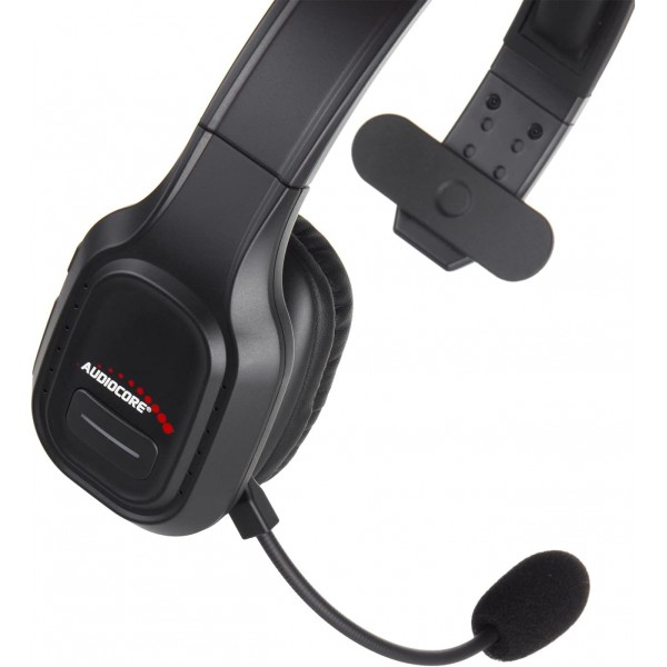 Audiocore AC864 콜센터 오버이어 헤드폰용 소음 제거 마이크가 있는 Bluetooth 헤드셋 32시간 통화 시간 Google Assistant 및 Siri와 호환되는 핸즈프리 무선