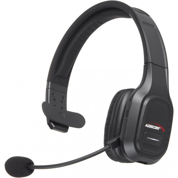 Audiocore AC864 콜센터 오버이어 헤드폰용 소음 제거 마이크가 있는 Bluetooth 헤드셋 32시간 통화 시간 Google Assistant 및 Siri와 호환되는 핸즈프리 무선