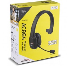 Audiocore AC864 콜센터 오버이어 헤드폰용 소음 제거 마이크가 있는 Bluetooth 헤드셋 32시간 통화 시간 Google Assistant 및 Siri와 호환되는 핸즈프리 무선