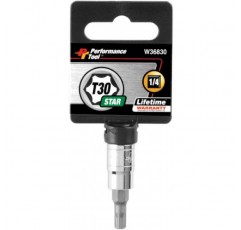 Performance Tool W36830 T30 스타 비트 소켓, 1/4인치 드라이브