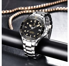 Pagani Design 007 모델 남성용 자동 시계, NH35 무브먼트, 회전 가능, 세라믹 베젤, 스테인레스 스틸, 방수, 자동식, 시계