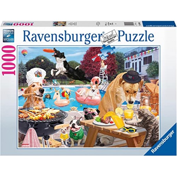 Ravensburger Dog Days of Summer 성인을 위한 1000피스 직소 퍼즐 - 16810 - 모든 조각은 독특하며 소프트클릭 기술로 조각이 완벽하게 맞습니다.
