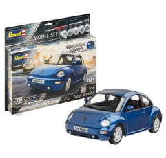 Revell 67643 Model Set VW New Beetle 초보자를 위한 오리지널에 충실한 모델 키트, 이지 클릭 시스템과 기본 악세서리 포함, 컬러링