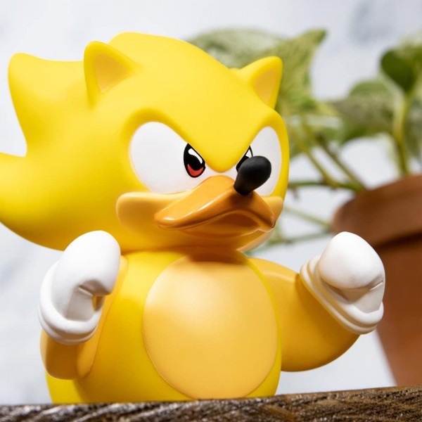TUBBZ Sonic The Hedgehog Super Sonic Collectable Duck Vinyl Figure - 공식 Sonic The Hedgehog 상품 - TV, 영화 및 비디오 게임 Sonic - Super Sonic
