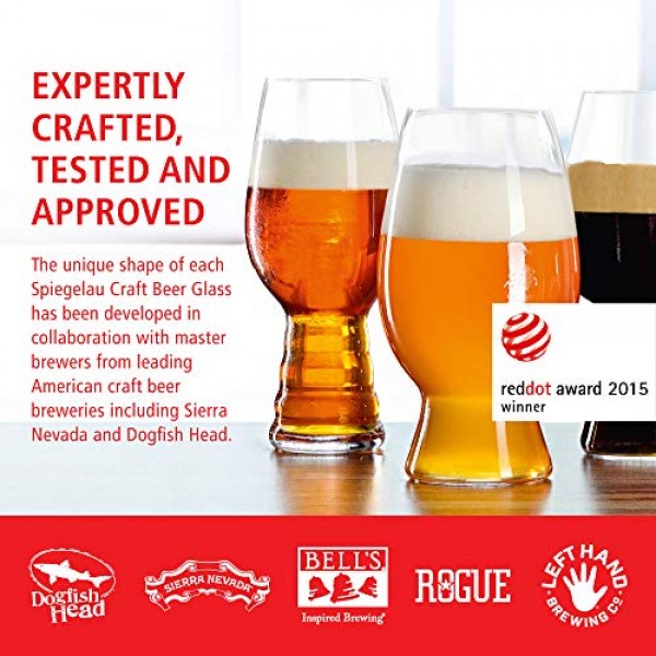 Spiegelau 크래프트 맥주 잔 3개 세트, 크리스탈 맥주 잔, 음주 잔, 맥주 시음 잔, 맥주 시음 키트, 수제 맥주 액세서리