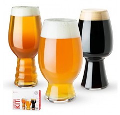 Spiegelau 크래프트 맥주 잔 3개 세트, 크리스탈 맥주 잔, 음주 잔, 맥주 시음 잔, 맥주 시음 키트, 수제 맥주 액세서리