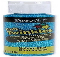 DecoArt Craft 트윙클 페인트, 2온스, 갤럭시 블루