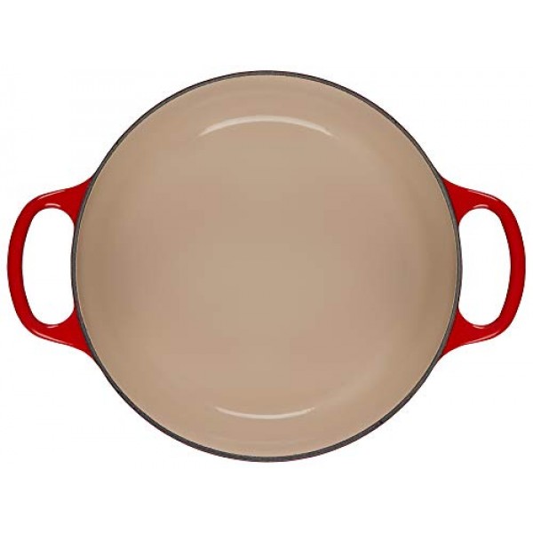 SS 형상 하트 손잡이가 있는 Le Creuset Cerise 에나멜 주철 시그니처 라운드 더치 오븐, 3.5쿼트
