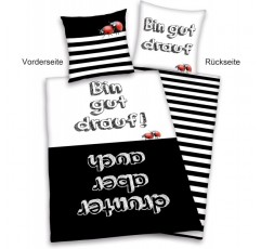 Herding 485970050412 기분 좋은 침대 시트, 베갯잇: 80 x 80 cm 및 이불 커버: 135 x 200 cm, 폴리에스테르 100%, 극세사