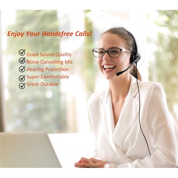 마이크 RJ9 RJ11 플러그가 있는 Emaiker 사무실 콜 센터 헤드셋 케이블 Cisco IP 전화 전용 794X 796X 797X 69XX 시리즈 및 8811,8841,8851,8861,8941,8945,8961,9951,9971 등… Binaural 809DQDC