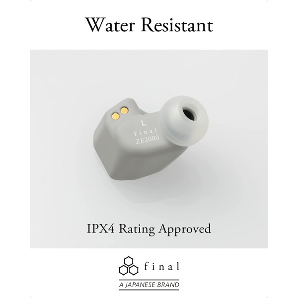final ZE2000 - 진정한 무선 이어버드 - 최대 35시간 음악 재생 - IPX4 - aptX 적응형 - 터치 센서 - 무손실 음악 형식 지원 - 자동 페어링 - 일본에서 설계(매트 블랙)