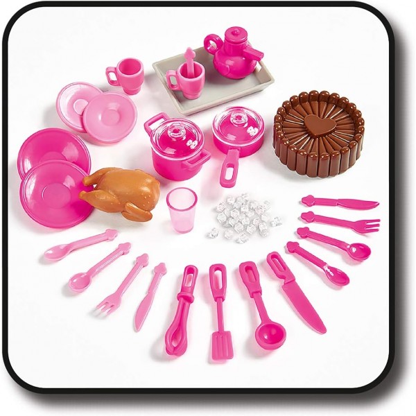 심바 105733342 - 스테피 러브 키친 스튜디오, 주방과 냉장고, 전자렌지, 가스렌지의 훌륭한 기능을 갖춘 스테피, 30개 이상의 부품, 29cm, 3년