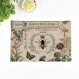 4 Placemats 세트 여왕 현대 빈티지 프랑스 꿀벌 Wateringcan 골동품 허니 크라운 18x12.5 인치 파티 장식 부엌 저녁 식사 테이블 매트에 대한 미끄럼 방지 빨 장소 매트