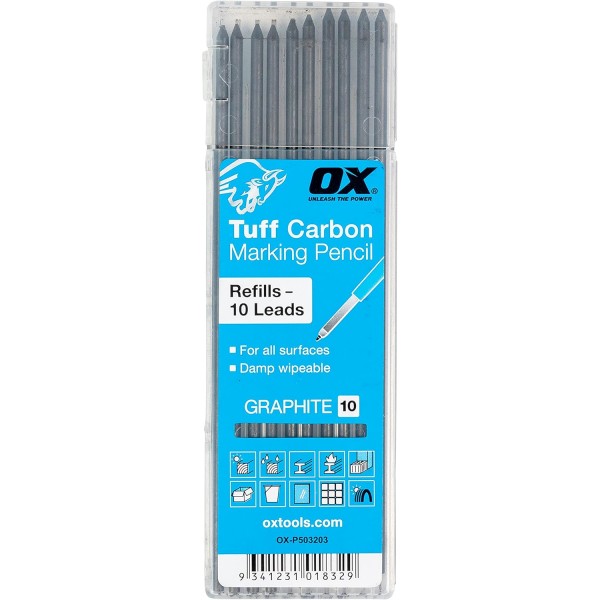 OX Tuff Carbon - 흑연 납 (10pk) 싱글