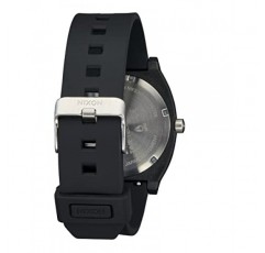 Nixon A1361-000-00 실리콘 스트랩이 포함된 남성용 아날로그 쿼츠 시계, 블랙, 스트랩.