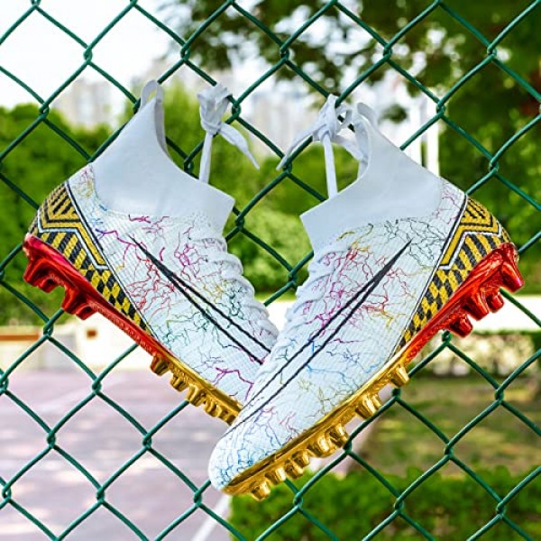 HAIMIAH 남자 여자 축구화 소년 금 밑창 스파이크 축구화 학생 잔디 훈련 신발 야외 축구 부츠 남여