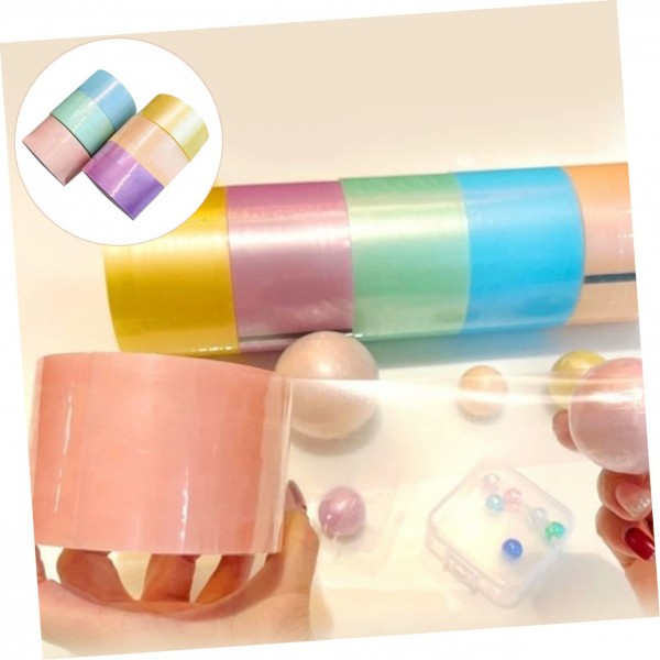 Ciieeo 24 Rolls Goo Ball 접착 테이프 감압 테이프 어린이를위한 투명 접착 테이프 완구 컬러 접착 테이프 손 장난감 고무 접착 테이프 스트레스 밴드 9X4.8CMx4pcs 모듬 색상 x 