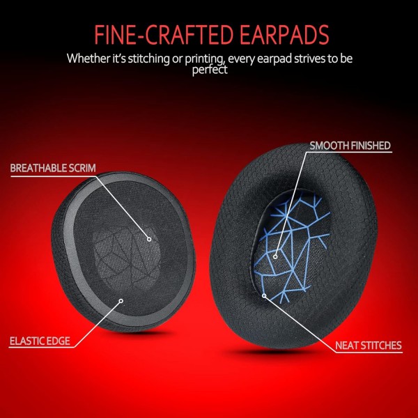 Krone Kalpasmos Arctis 7 이어 패드 SteelSeries Arctis 1 Pro 3 5 7 7+ 7p 7X 9 프라임 용 통기성 패브릭 교체 이어 패드 모든 모델 무선 헤드셋 블루