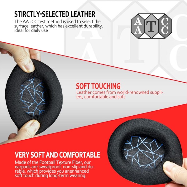 Krone Kalpasmos Arctis 7 이어 패드 SteelSeries Arctis 1 Pro 3 5 7 7+ 7p 7X 9 프라임 용 통기성 패브릭 교체 이어 패드 모든 모델 무선 헤드셋 블루