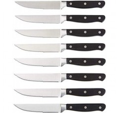 Amazon Basics 8피스 주방 스테이크 나이프 세트, 블랙