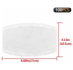 Bose QuietComfort 35 II, QC35, QuietComfort 25, QC25, QuietComfort 15, QC15 헤드폰용 Geekria 일회용 헤드밴드 커버/벨크로, 흰색, 100개 팩