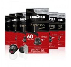 Lavazza Espresso Classico 미디엄 로스팅 100% 아라비카 알루미늄 캡슐 네스프레소 오리지널 머신과 호환 가능(60개 팩), Value Pack, 달콤하고 균형 잡힌, 다크 크레마, 강도 9 13