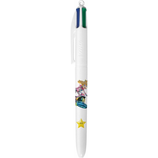 BIC Mario Kart 개폐식 볼펜 미디엄 포인트(1.0mm) 모듬 장식 팩 3개