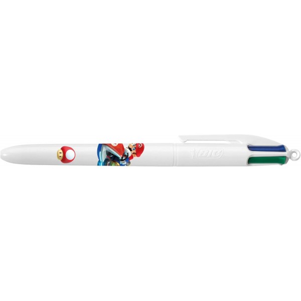 BIC Mario Kart 개폐식 볼펜 미디엄 포인트(1.0mm) 모듬 장식 팩 3개