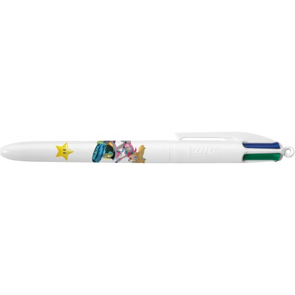 BIC Mario Kart 개폐식 볼펜 미디엄 포인트(1.0mm) 모듬 장식 팩 3개