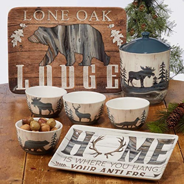 국제 인증된 Fluidity Lodge 5.25인치 아이스크림/디저트 그릇, 다양한 디자인 4개 세트