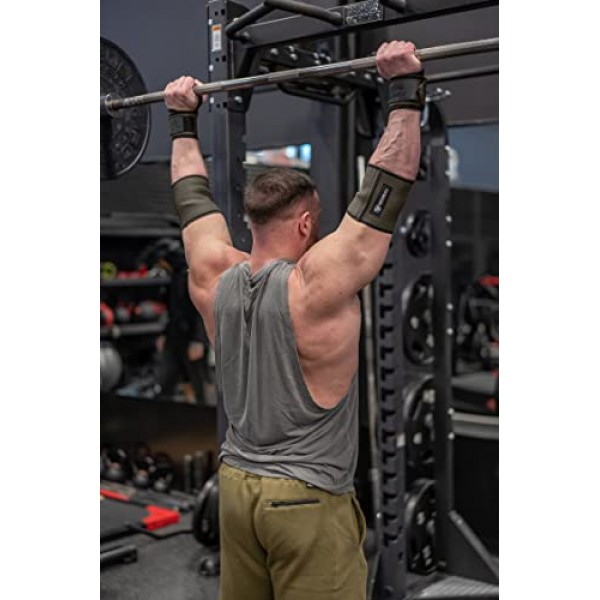 역도용 손목 랩(IPF, USAPL, USPA, IPL 인증) - 파워리프팅, 보디빌딩 및 체육관 역도 운동용 벤치 프레스 손목 스트랩 - 남성 및 여성