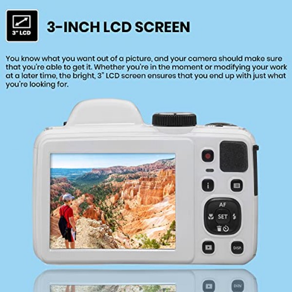 Kodak PIXPRO AZ405 디지털 카메라 + 64GB 메모리 카드 + 카메라 케이스(화이트)