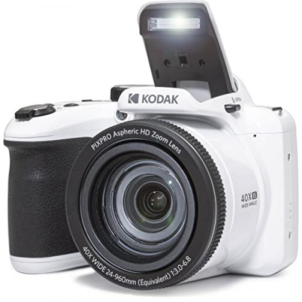 Kodak PIXPRO AZ405 디지털 카메라 + 64GB 메모리 카드 + 카메라 케이스(화이트)