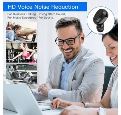 HOSPAOP Bluetooth 헤드폰 인이어 스포츠 무선 헤드셋, L21 Bluetooth 5.0 스테레오 소음 감소 무선 Bluetooth 이어폰, 충전 상자 및 iPhone, Samsung, Huawei용 통합 마이크 포함